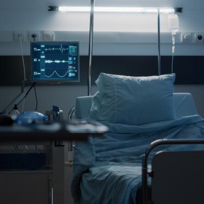 Empty Hospital Ward Designed With Medical Equipment
